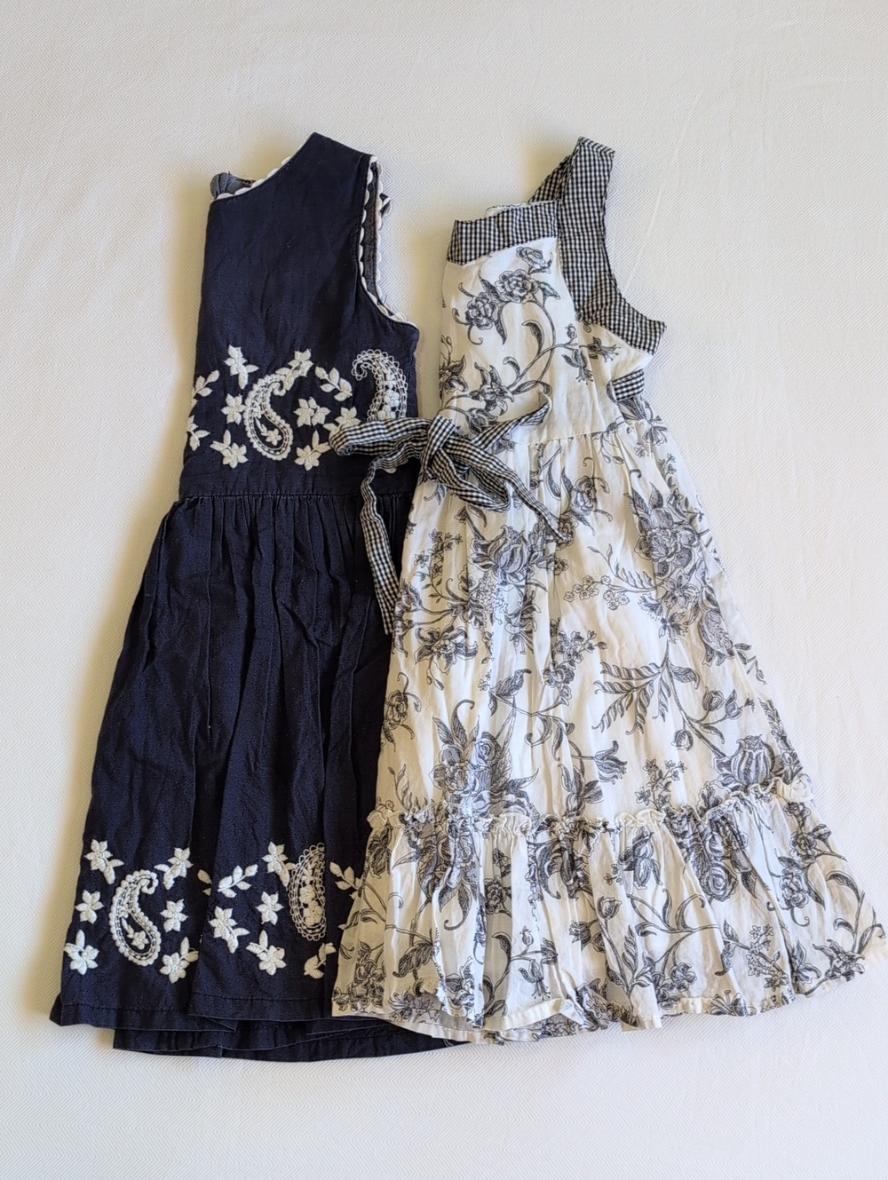 Polly Flinders & Young Hearts Embroidered Boho Summer Dress Duo Size 5 VGUC